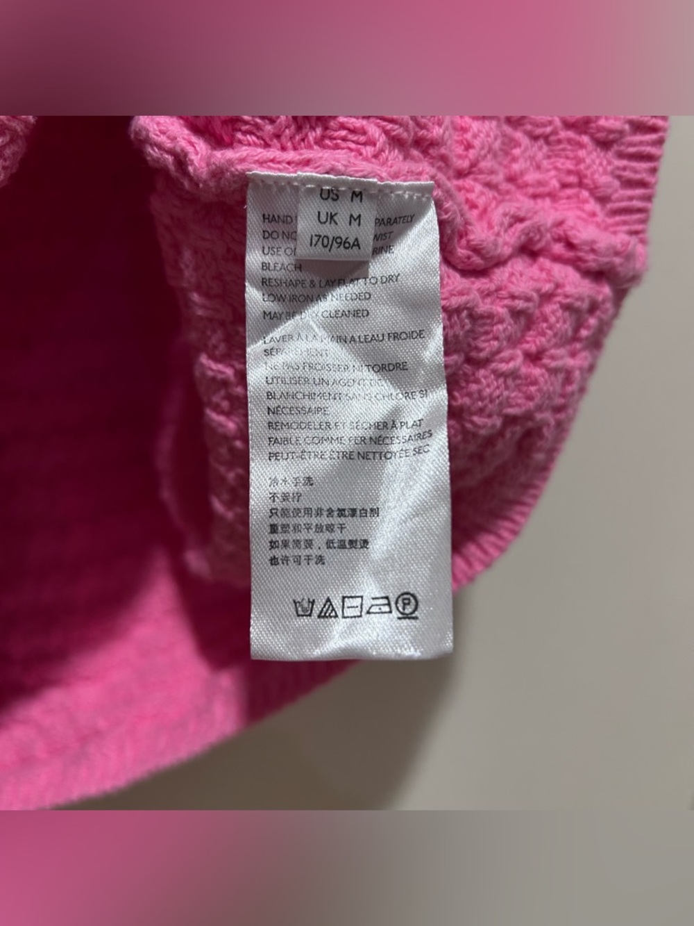 FP Beach Free People Drifter Chunky Knit Sweater Top - Pink Carnation - Medium - Picture 4 of 6